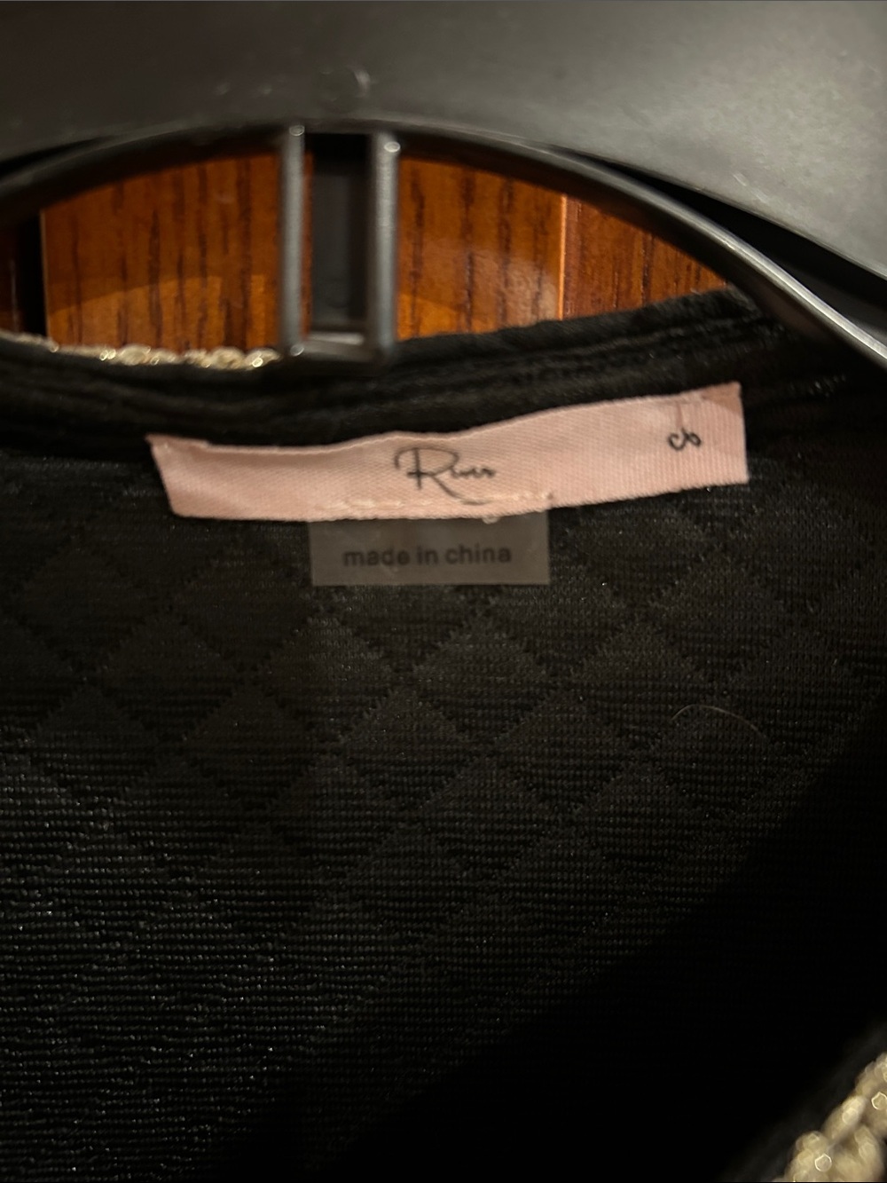 Black Quilted Crop Jacket with Gold Buttons - Picture 2 of 8